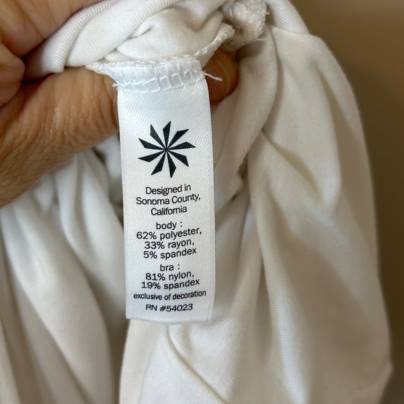 Athleta Tee Racerback Ruched Sleeveless Midi
Dress White Small - Picture 5 of 6